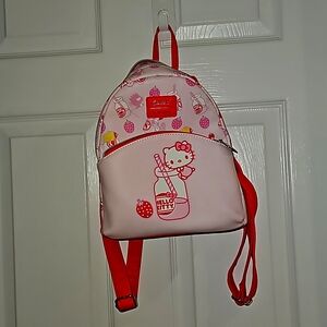 Loungefly Sanrio Hello Kitty strawberry milk mini backpack
